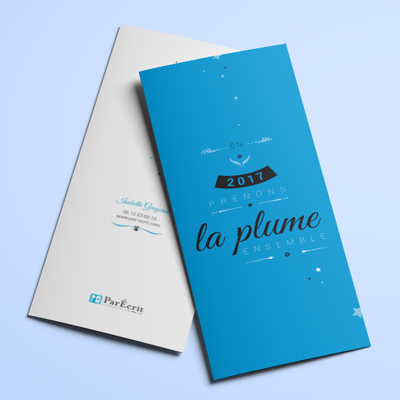 Réalisation d'un logo par Agoraprint pour La Plume