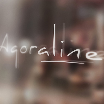 Identité visuelle sur vitrine